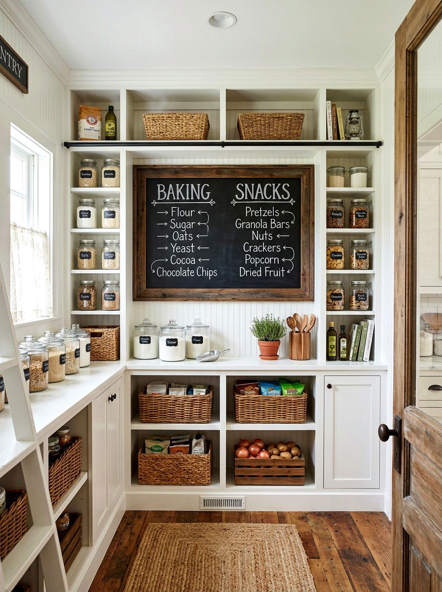 Farmhouse Spring Pantry Chalkboard - 25 Spring Chalkboard Lettering Ideas
