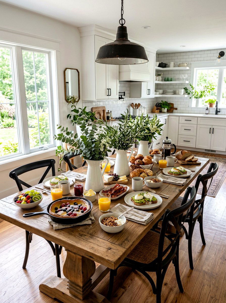 Farmhouse Style Brunch - 25 Spring Mother's Day Brunch Ideas