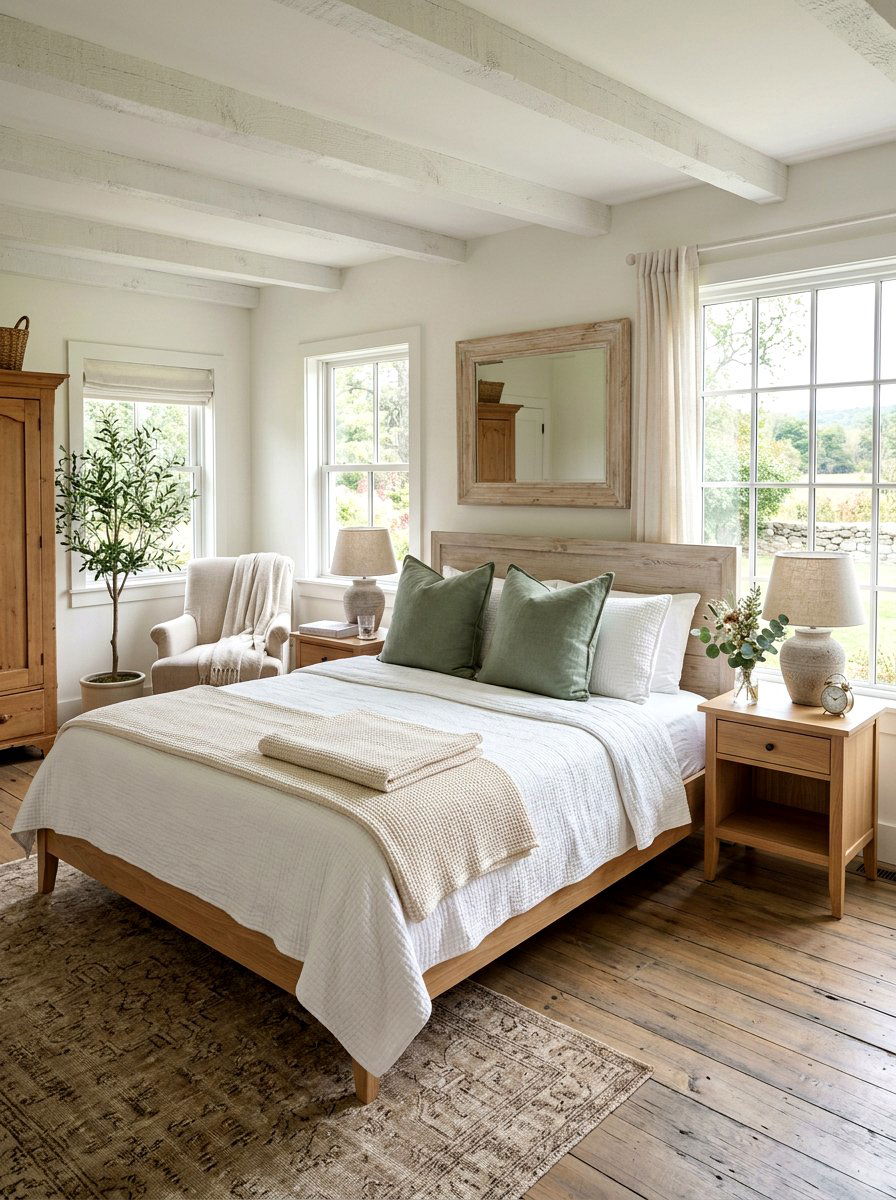 Farmhouse bedroom bedding - 25 Spring Modern Farmhouse Decor Ideas