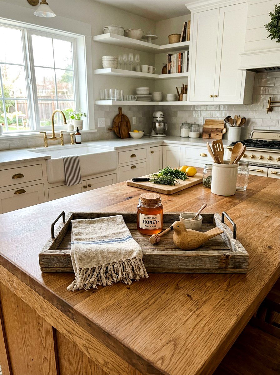 Farmhouse kitchen tray - 25 Spring Vintage Tray Decor Ideas