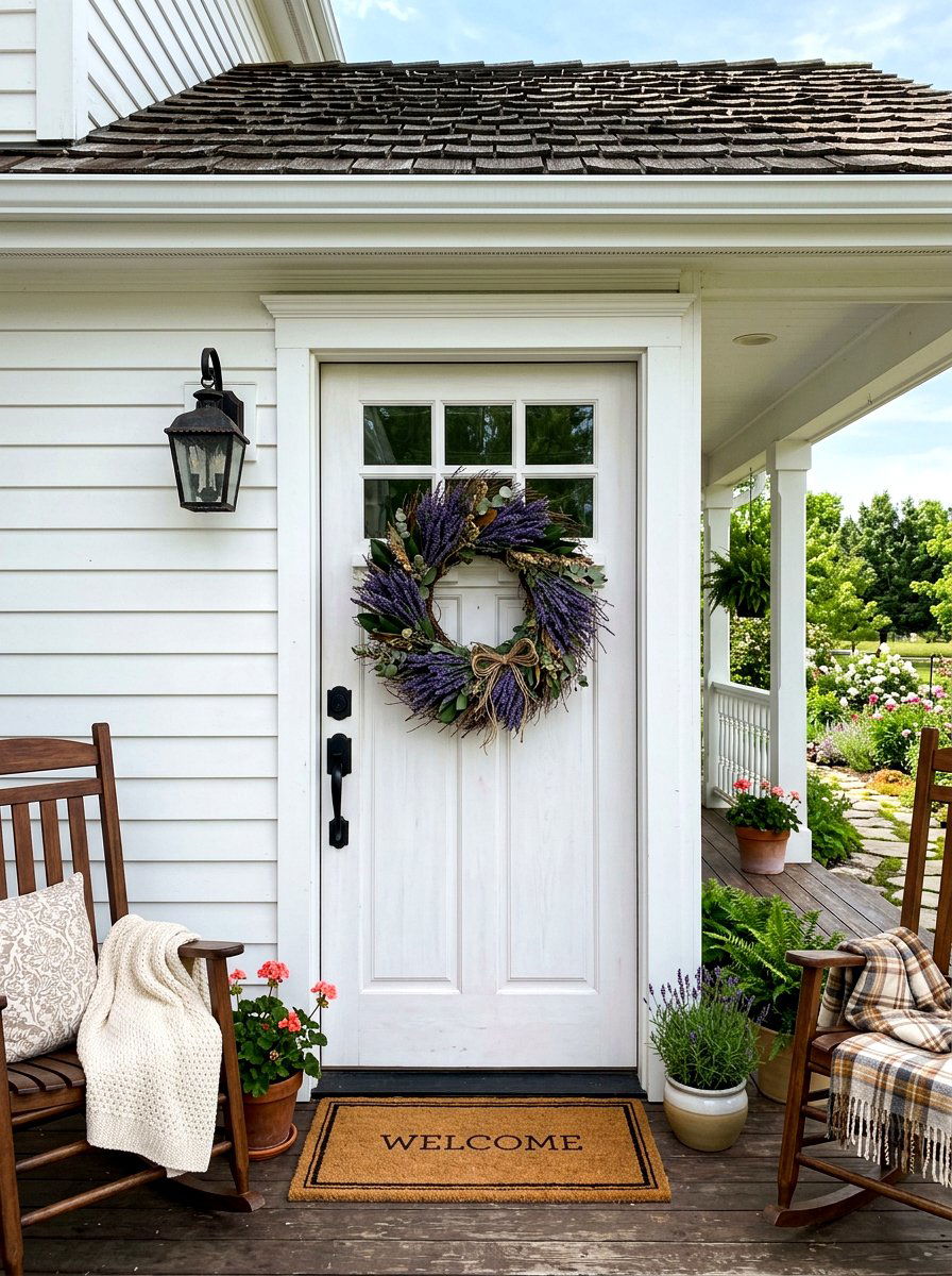 Farmhouse lavender wreath - 25 Spring Lavender Wreath Ideas