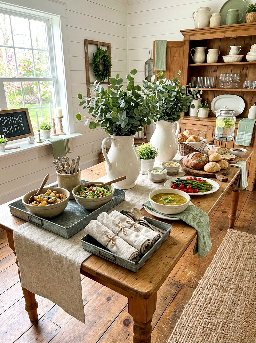 Farmhouse spring buffet