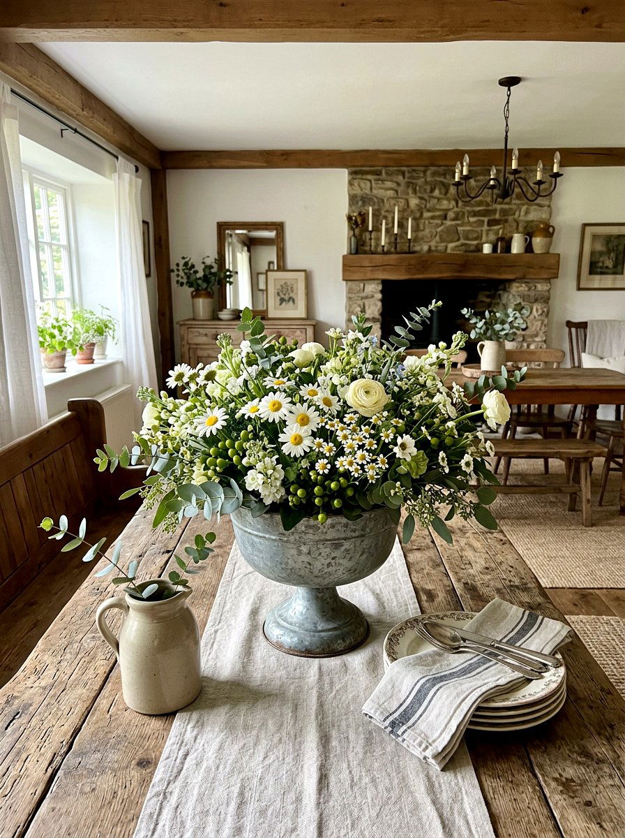 Farmhouse spring floral bowl - 25 Spring Compote Bowl Ideas