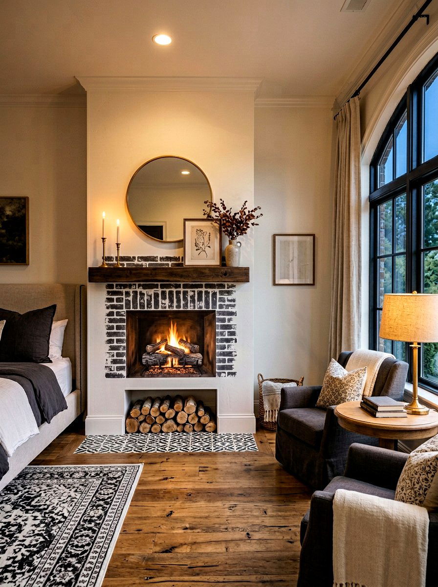 Faux Fireplace Stencil - 25 Spring Stencil Decor Ideas