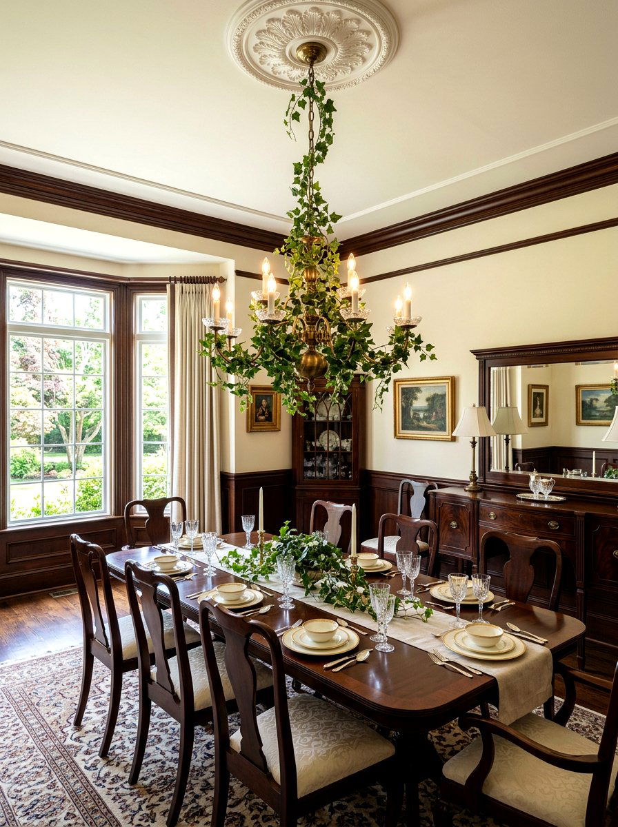 Faux Ivy Chandelier - 25 Spring Chandelier Decor Ideas