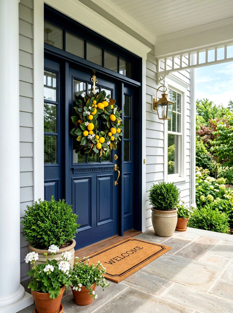 Faux Lemon Citrus Wreath - 25 Spring Oversized Wreath Ideas