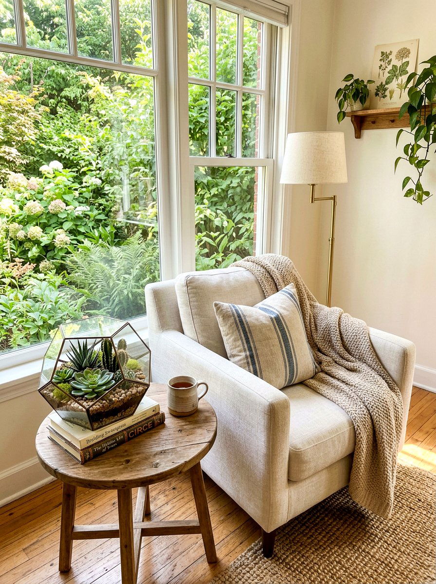 Faux Succulent Terrarium - 25 Spring Dollar Tree Decor Ideas