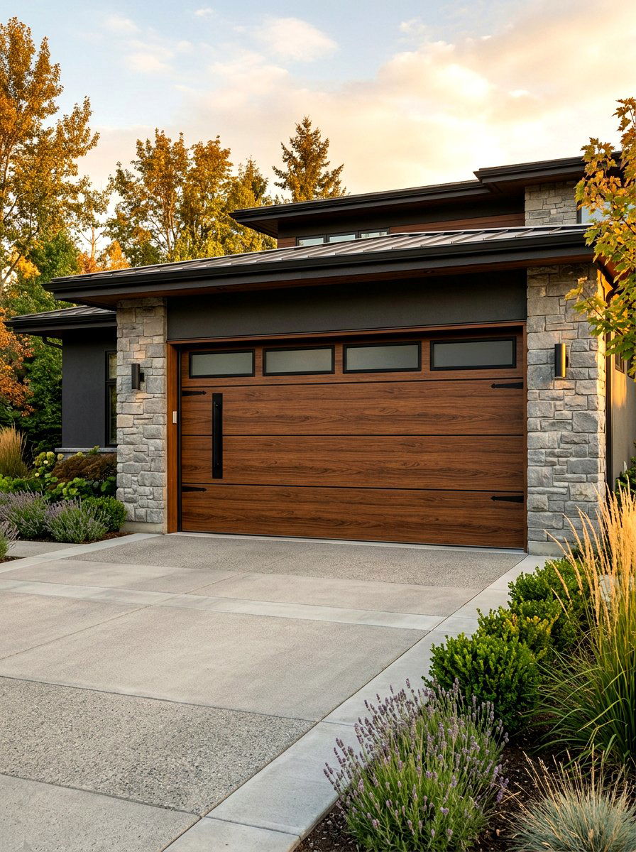 Faux Wood Garage Finish - 25 Spring Garage Door Decor Ideas
