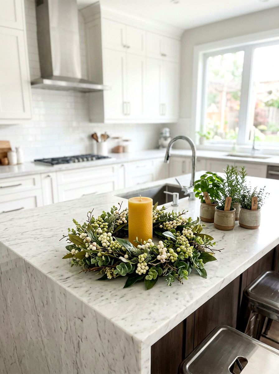 Faux berry candle wreath - 25 Spring Candle Wreath Ideas