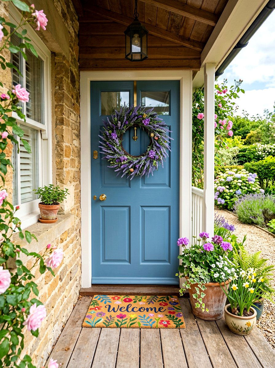 Faux lavender wreath - 25 Spring Lavender Wreath Ideas