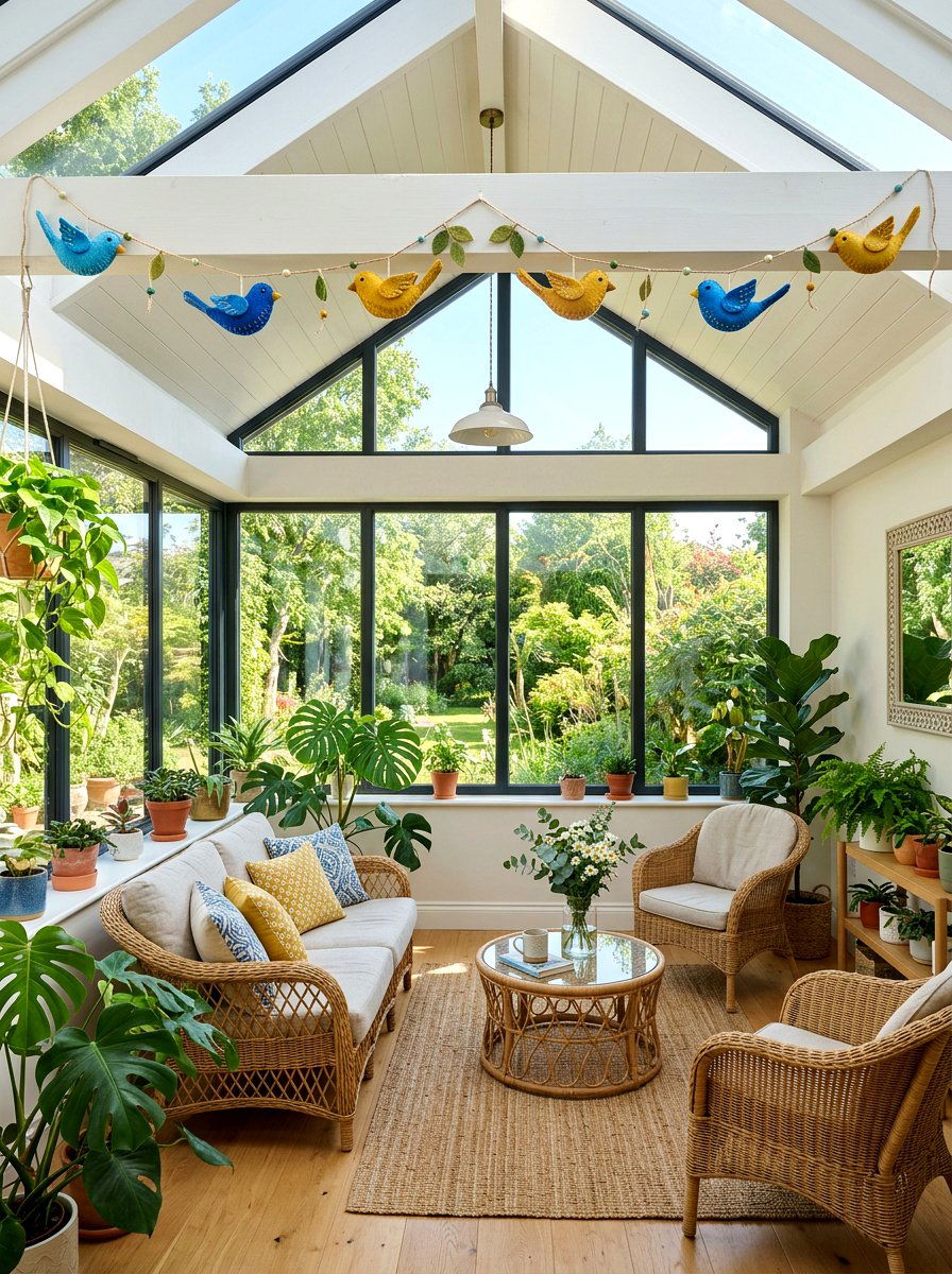 Felt Bird Garland - 25 Spring Felt Garland Ideas