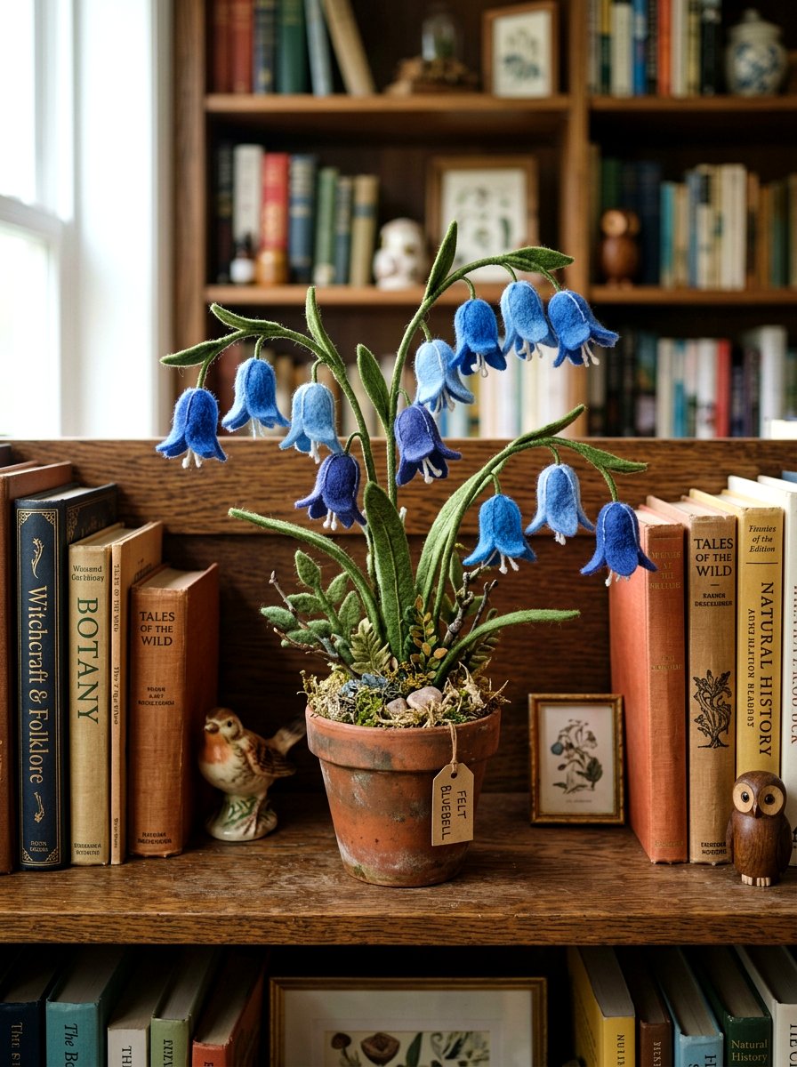 Felt Bluebell Decor - 25 Spring Felt Flower Ideas