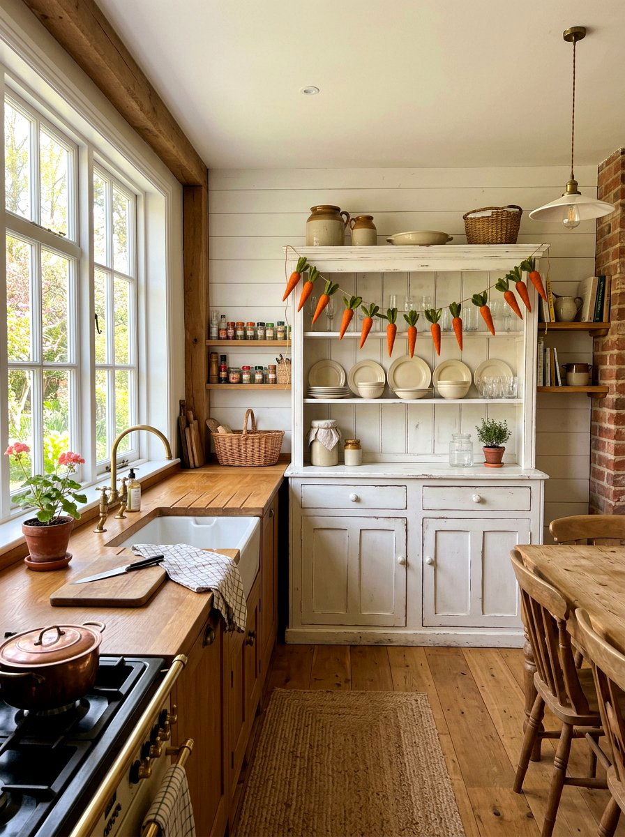 Felt Carrot Garland - 25 Spring Felt Garland Ideas