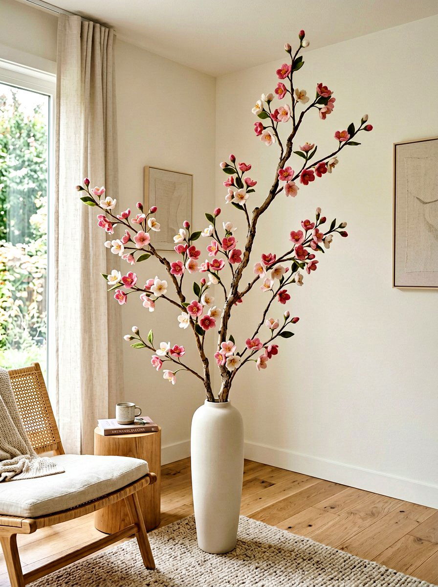 Felt Cherry Blossom Branch - 25 Spring Felt Decor Ideas