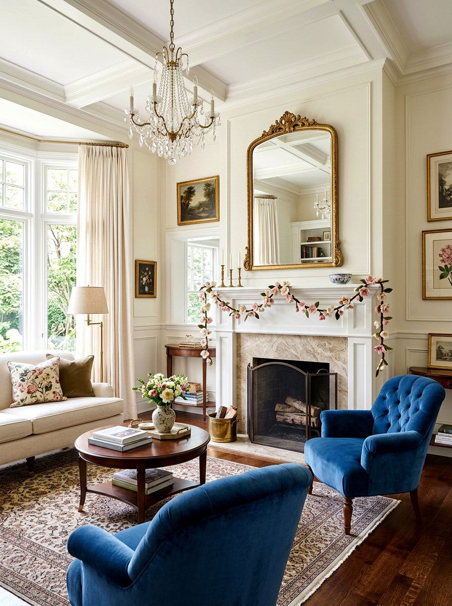 Felt Cherry Blossom Garland - 25 Spring Felt Garland Ideas