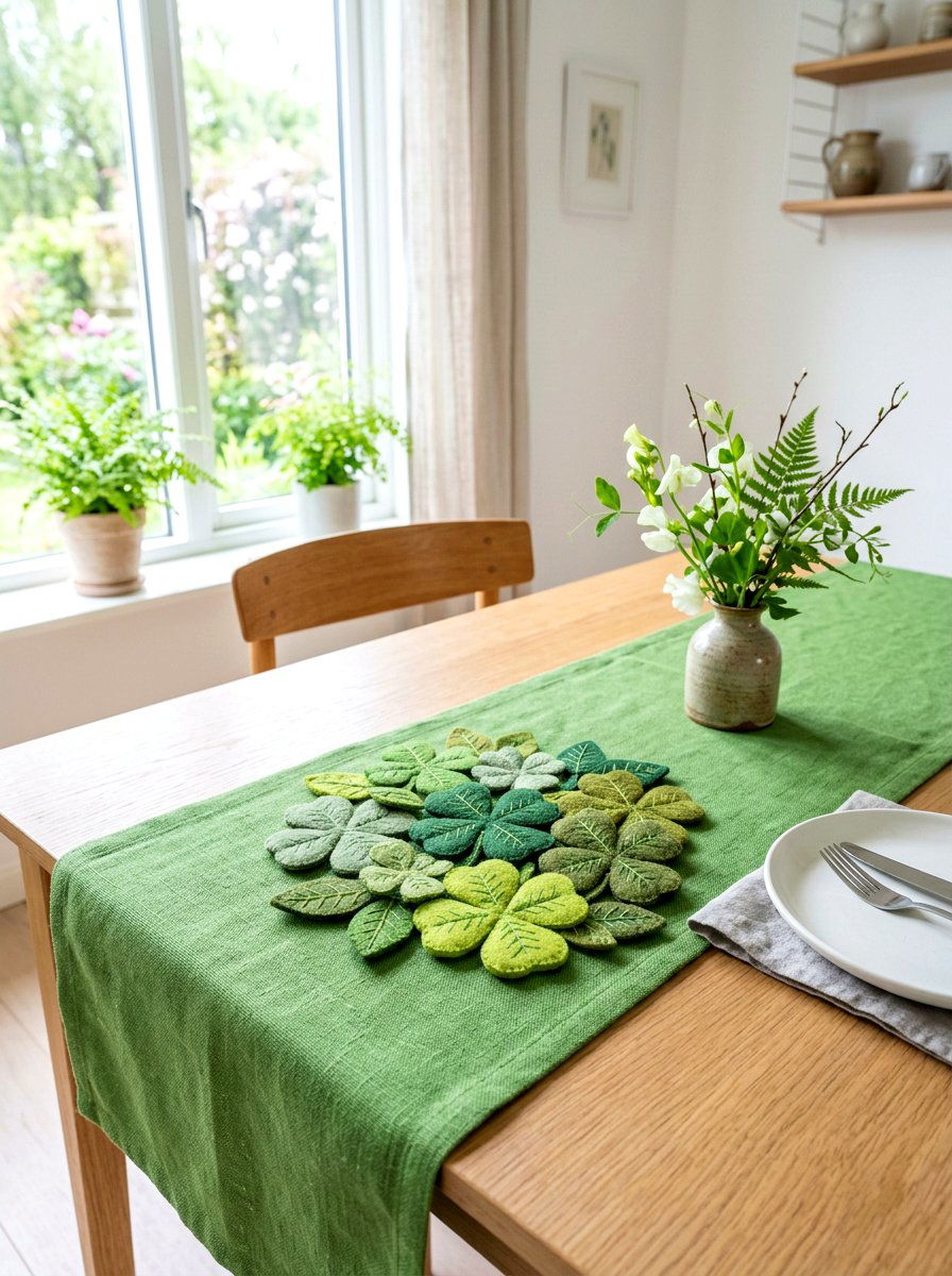 Felt Clover Patch - 25 Spring Felt Decor Ideas