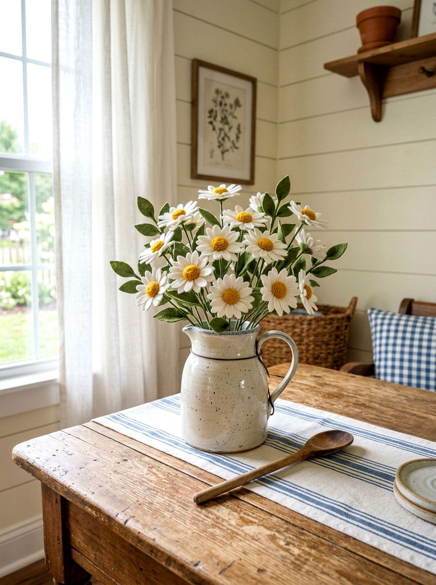 Felt Daisy Bouquet - 25 Spring Felt Flower Ideas