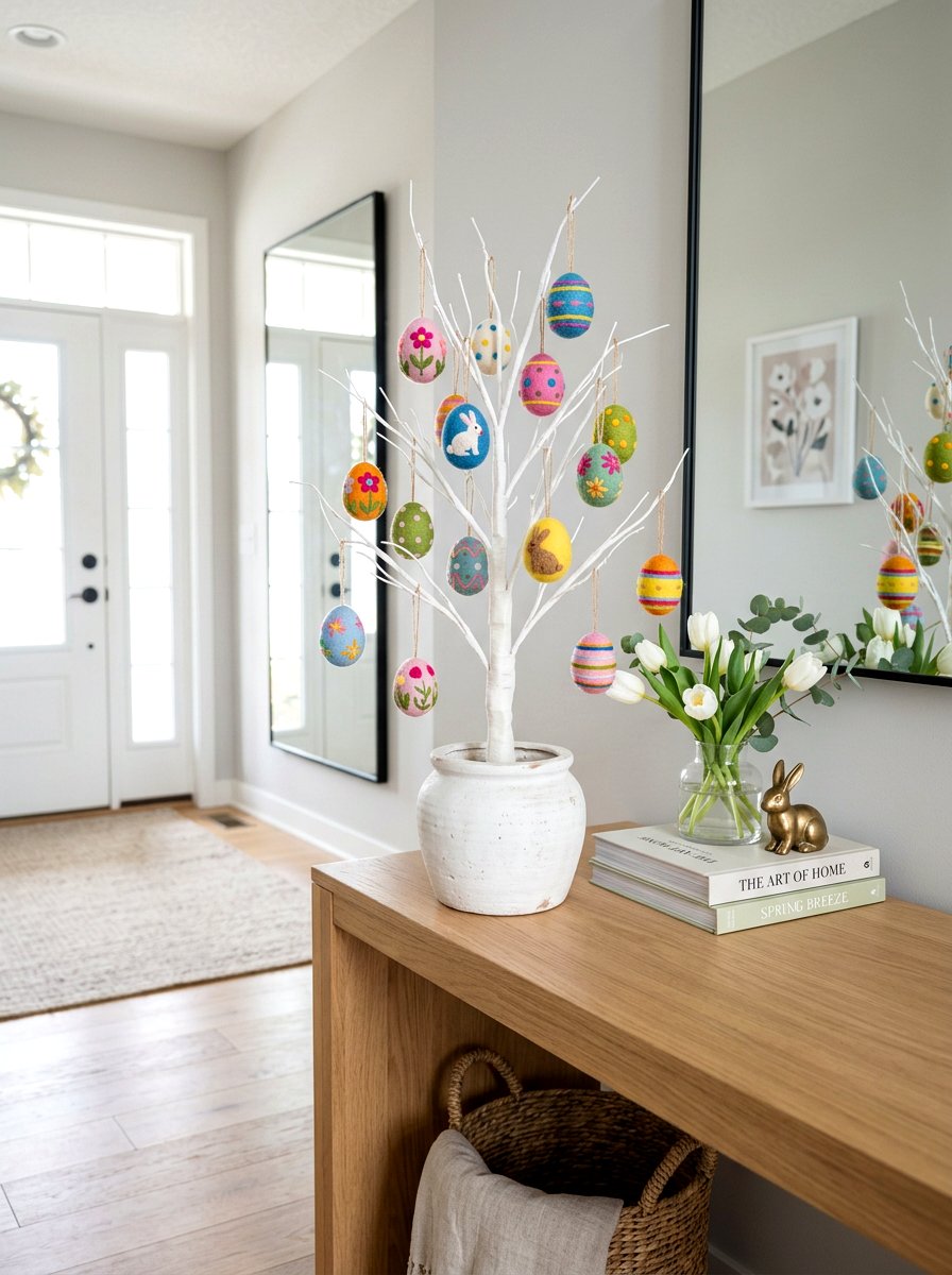 Felt Egg Tree - 25 Spring Felt Decor Ideas