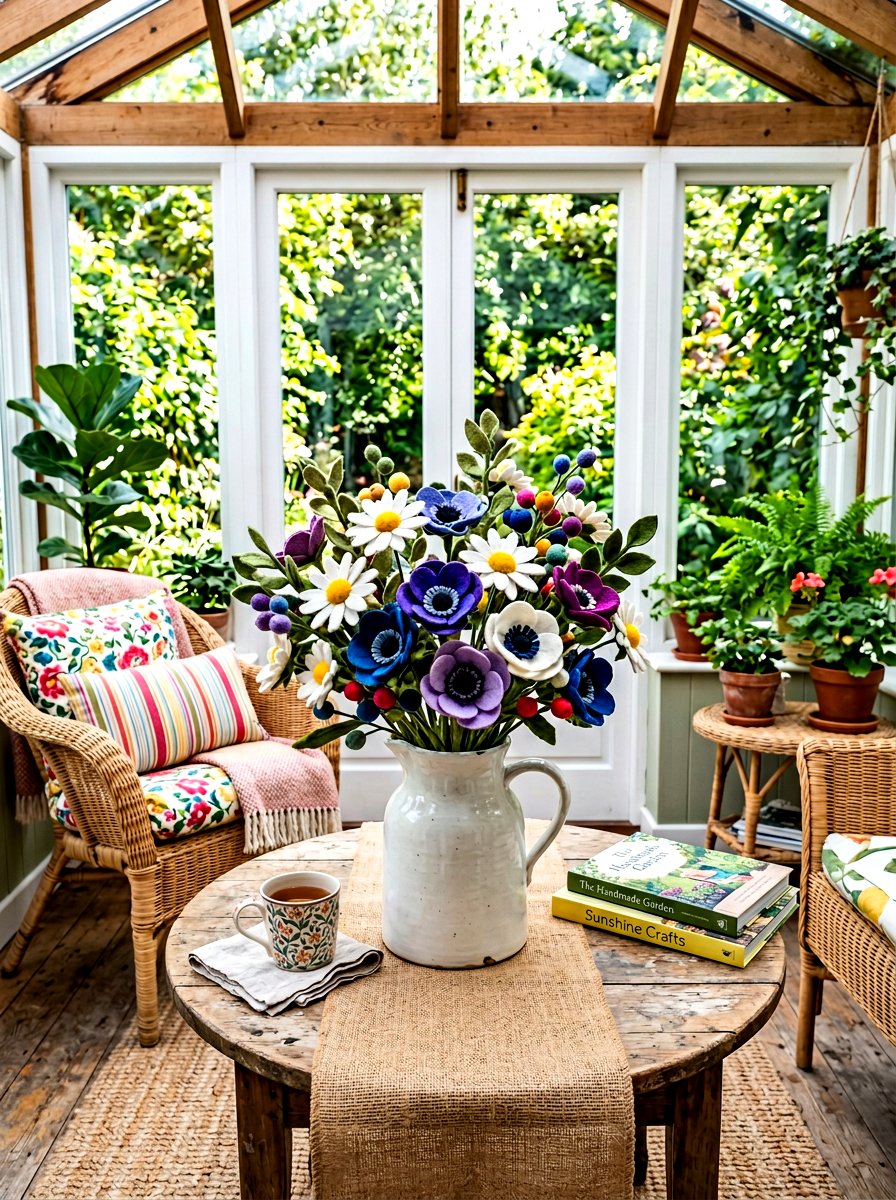 Felt Flower Bouquet - 25 Spring Craft Ideas for Adults