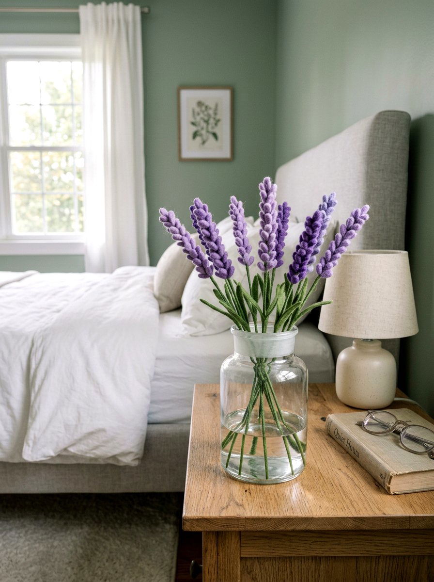 Felt Lavender Stems - 25 Spring Felt Decor Ideas
