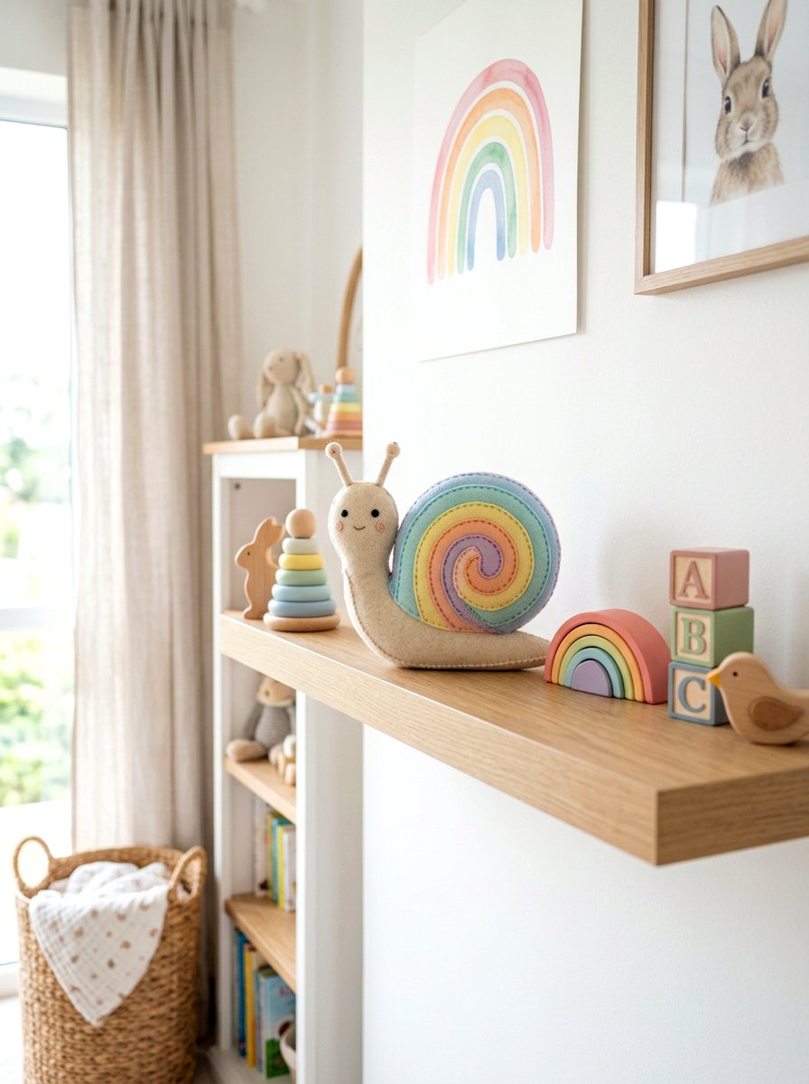 Felt Snail Soft Toy - 25 Spring Felt Decor Ideas