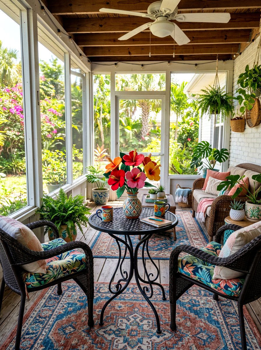 Felt hibiscus flower - 25 Spring DIY Felt Flower Ideas