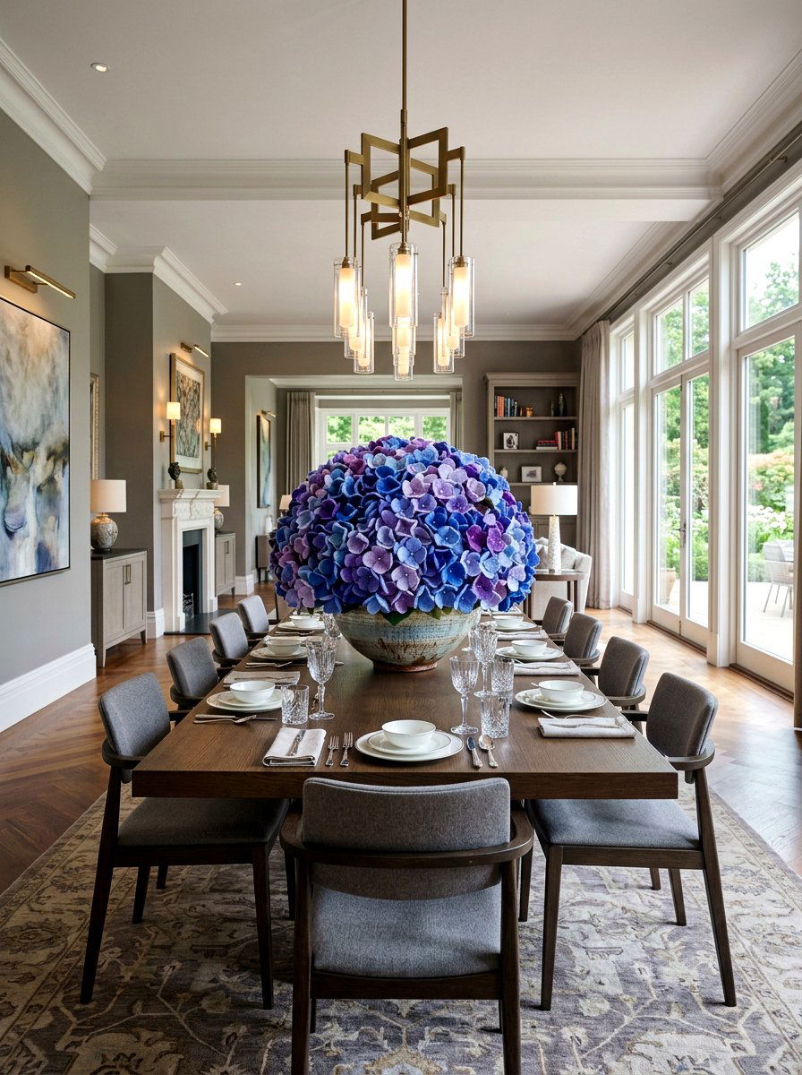 Felt hydrangea head - 25 Spring DIY Felt Flower Ideas