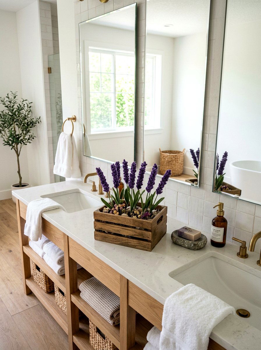 Felt lavender stems - 25 Spring DIY Felt Flower Ideas