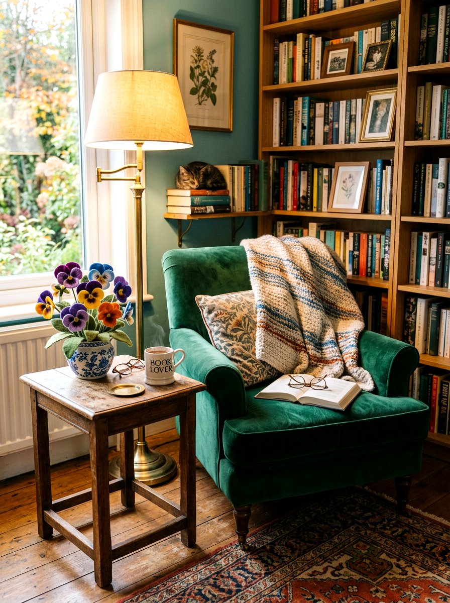 Felt pansy bloom - 25 Spring DIY Felt Flower Ideas