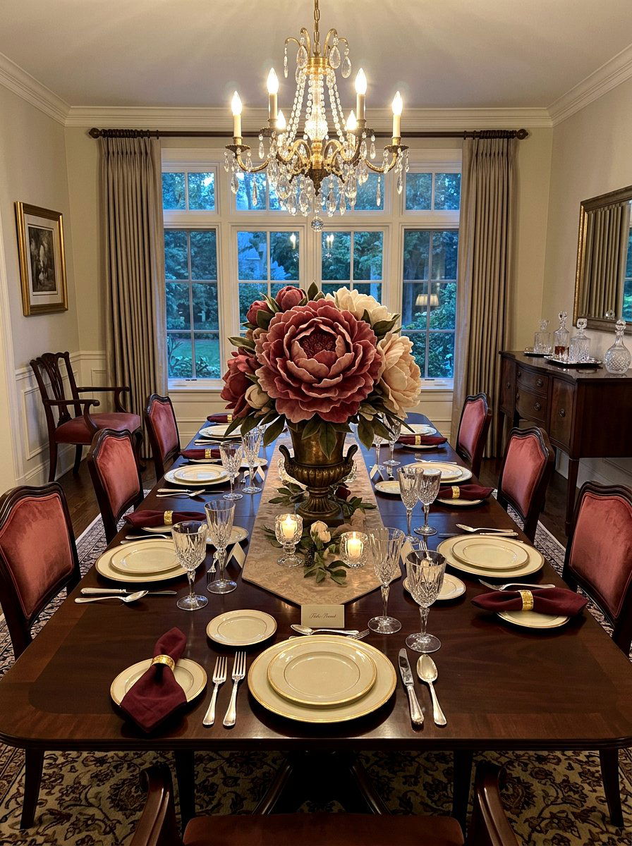 Felt peony bloom - 25 Spring DIY Felt Flower Ideas