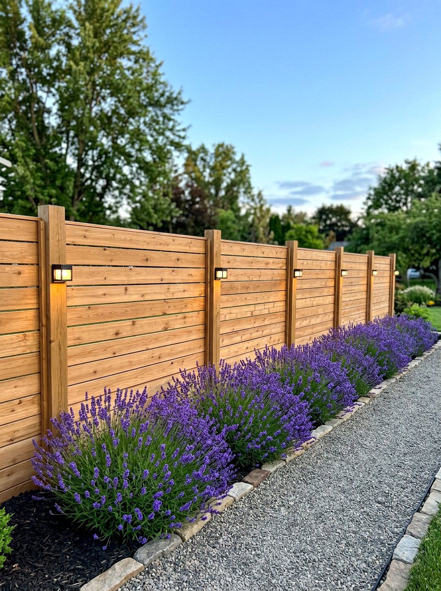 Fence Mounted Garden Lights - 25 Spring Outdoor Lighting Ideas