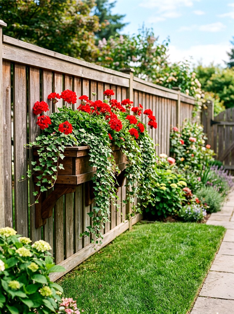 Fence Window Box - 25 Spring Fence Decor Ideas