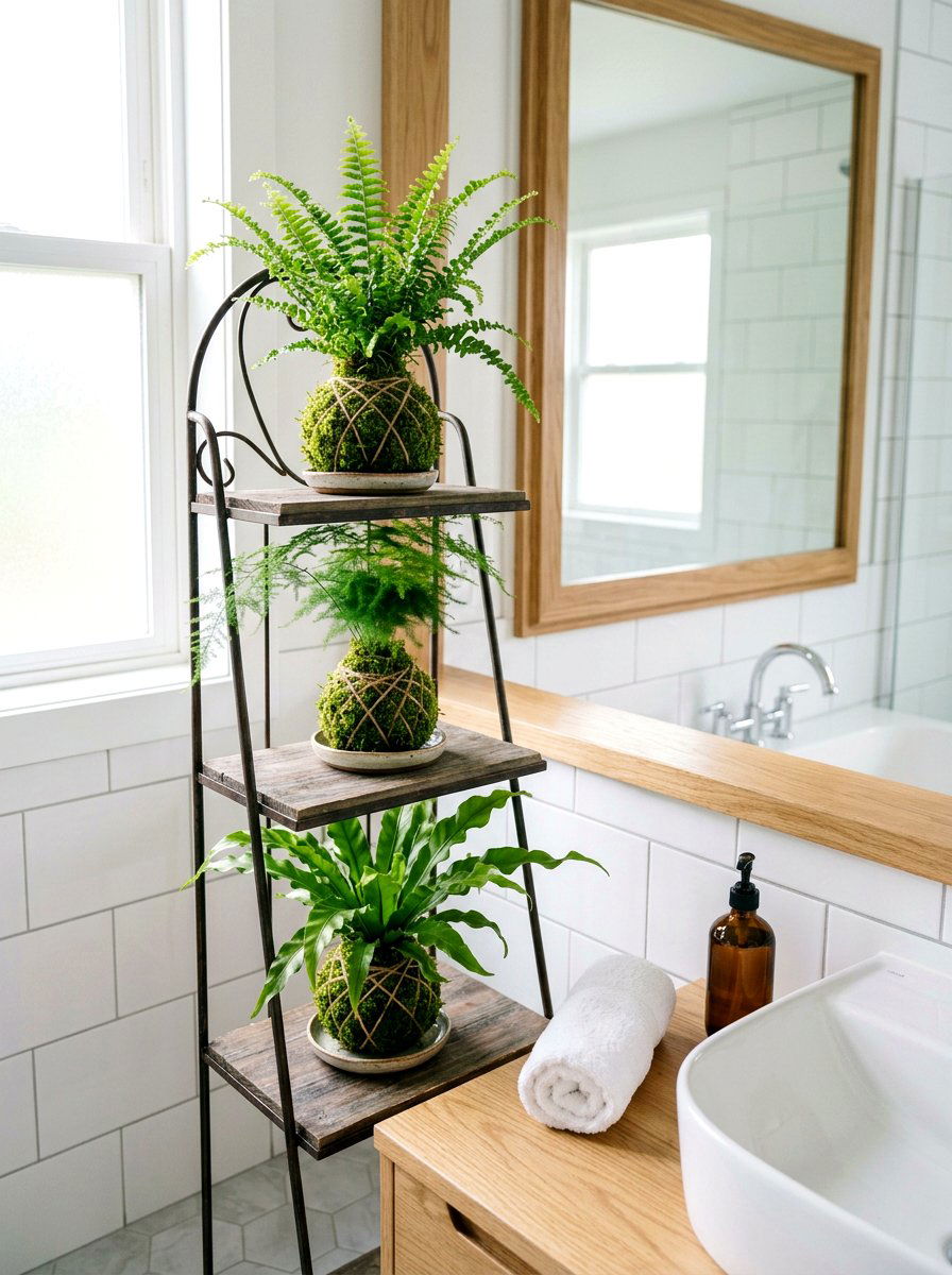 Fern Kokedama Trio - 25 Spring Kokedama Ideas