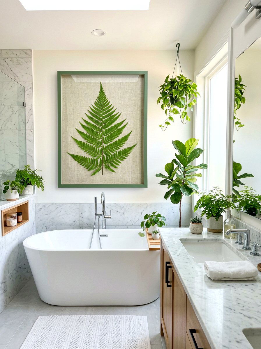 Fern Leaf Wall Frame - 25 Spring Shadow Box Ideas