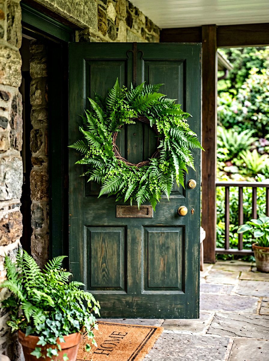 Fern Leaf Wreath - 25 Spring Oversized Wreath Ideas