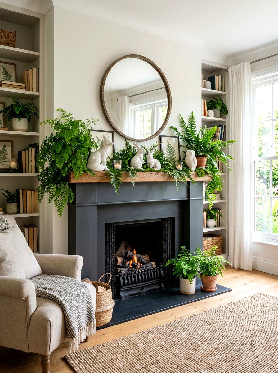 25 Stunning Spring Mantel Garland Ideas to Refresh Your Home