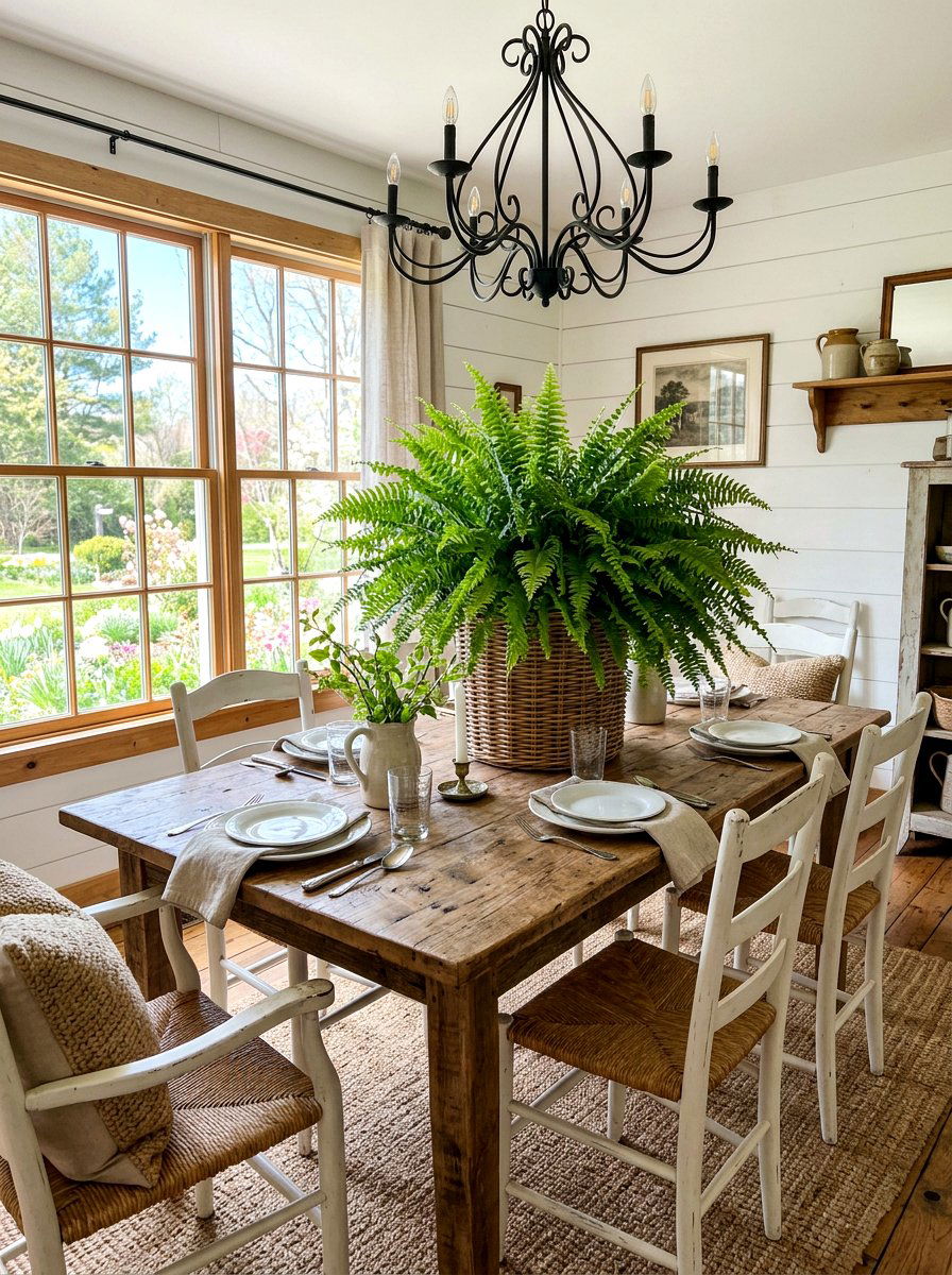 Fern Plant Arrangement - 25 Spring Greenery Centerpiece Ideas