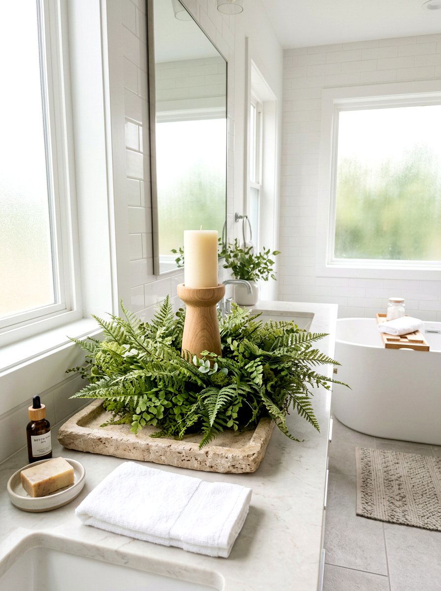 Fern candle ring - 25 Spring Candle Wreath Ideas