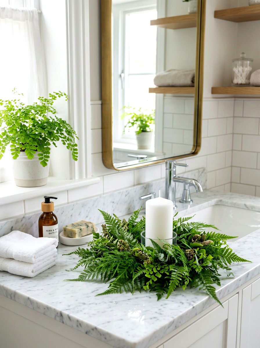 Fern candle ring - 25 Spring Candle Ring Ideas