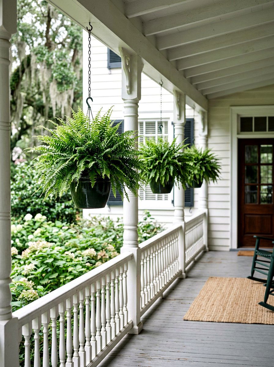 Fern porch planter - 25 Spring Planter Ideas
