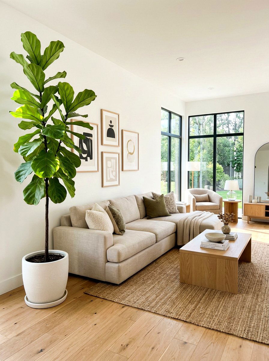 Fiddle Leaf Fig Tree - 25 Spring Tall Plant Ideas