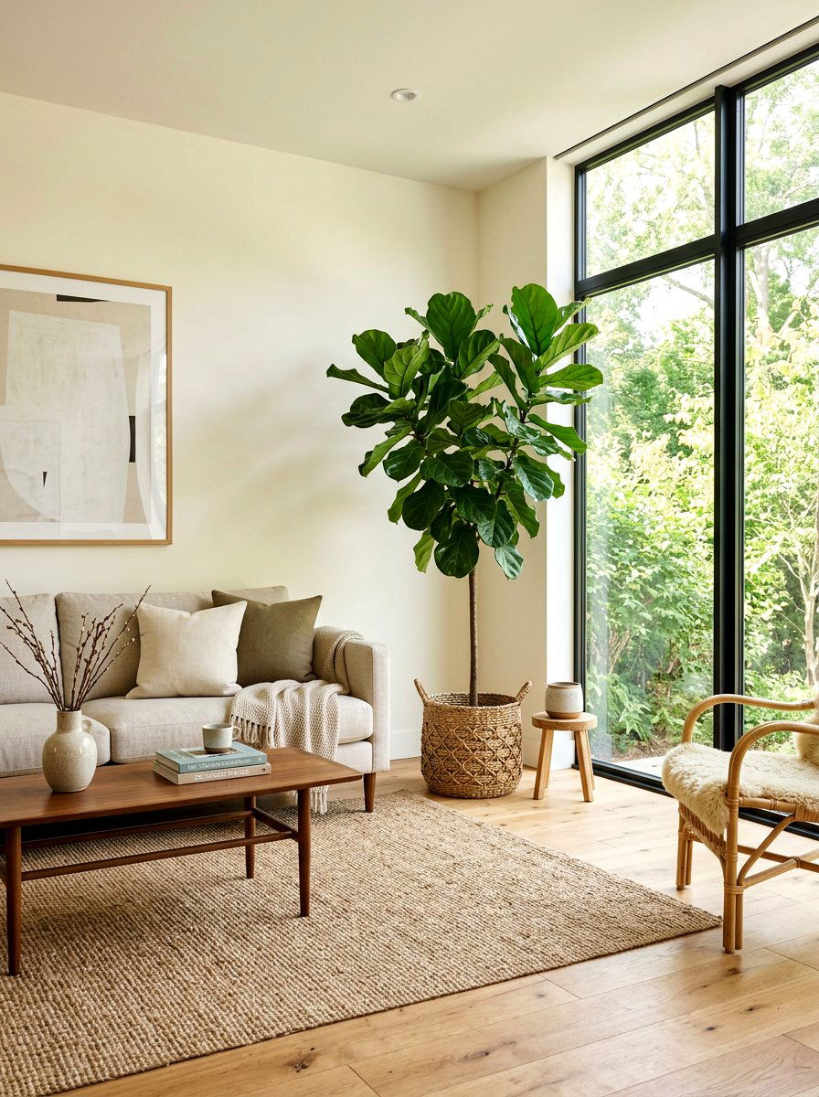 Fiddle leaf fig tree - 25 Spring Indoor Plant Ideas