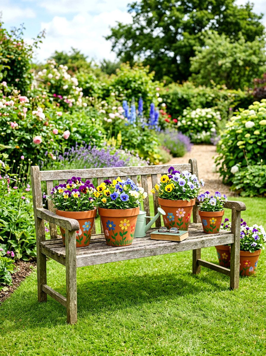 Fingerprint Flower Pot - 25 Spring Kids Craft Ideas