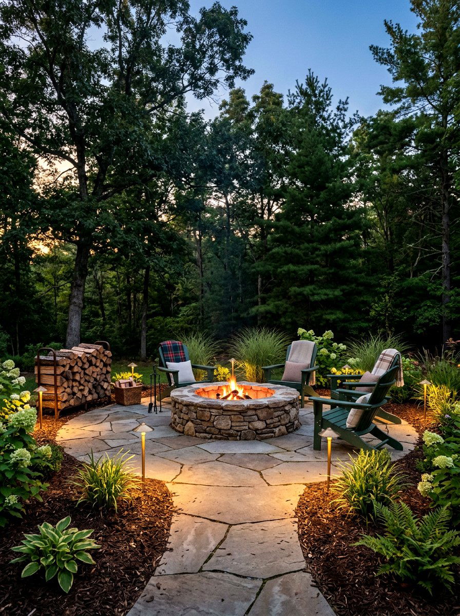 Fire Pit Area Lighting - 25 Spring Outdoor Lighting Ideas