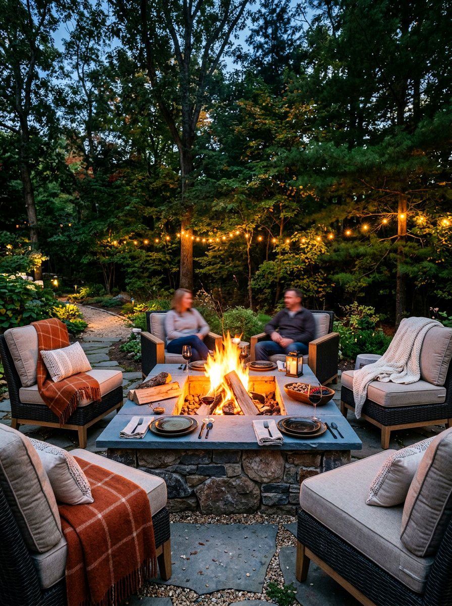 Fire Pit Dining - 25 Spring Al Fresco Dining Ideas