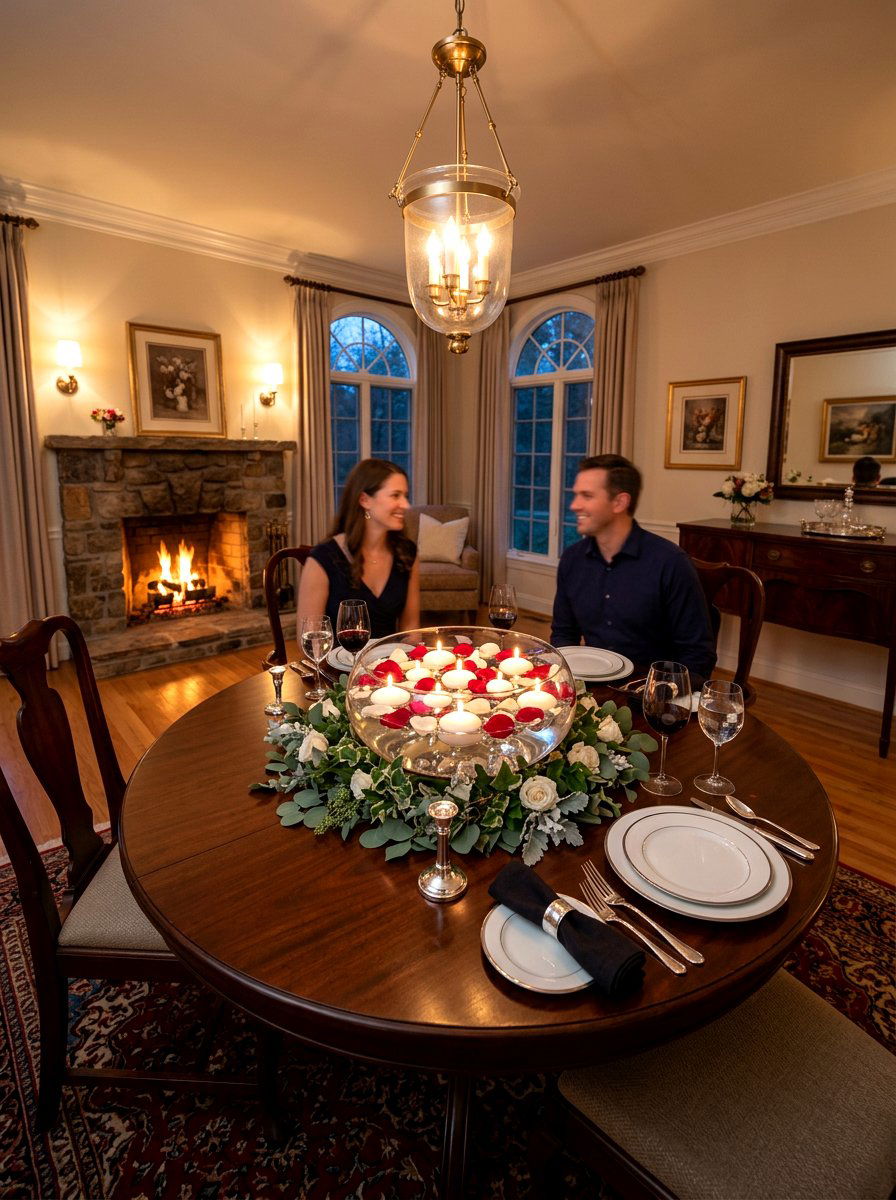 Floating Candle Centerpiece - 25 Spring Round Table Decor Ideas