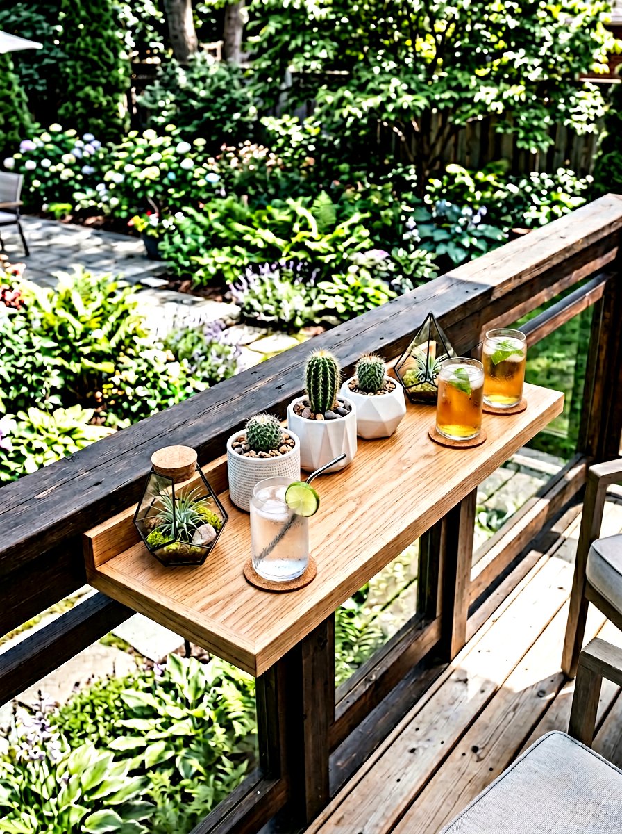 Floating Deck Shelf - 25 Spring Outdoor Shelf Decor Ideas