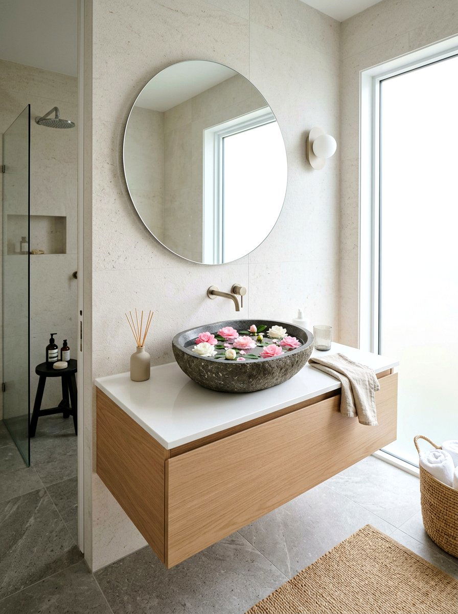 Floating Flower Bowl - 25 Spring DIY Flower Arrangement Ideas