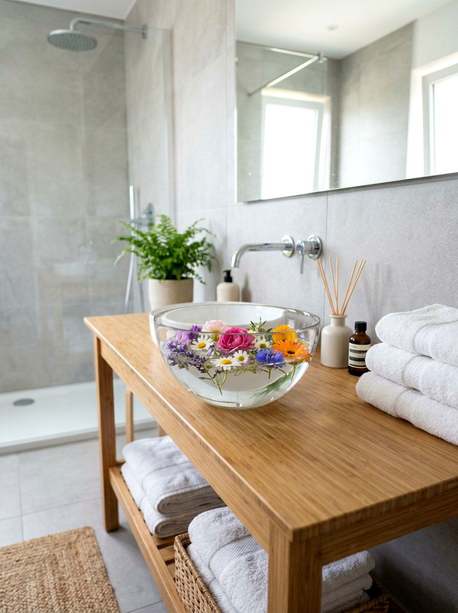 Floating Flower Bowl - 25 Spring Wildflower Centerpiece Ideas