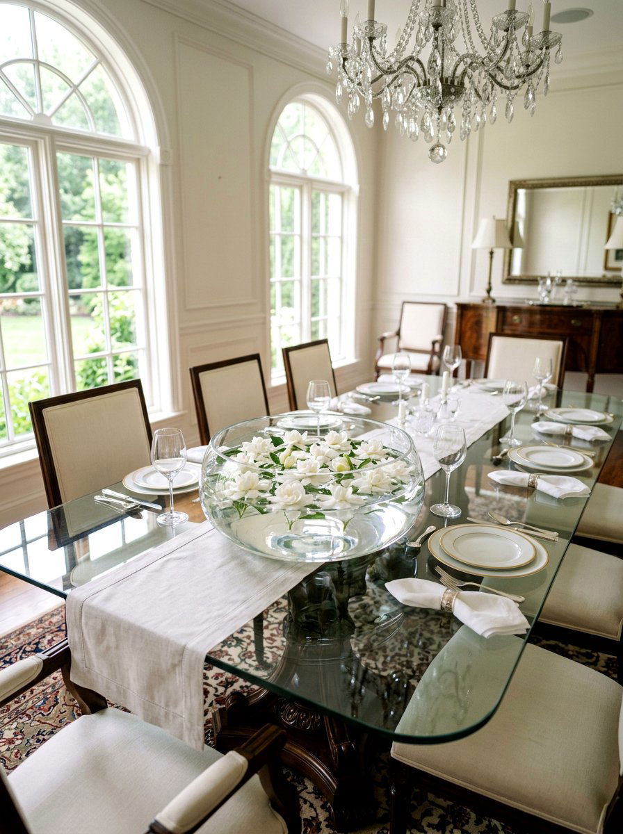 Floating Flower Bowl - 25 Spring DIY Centerpiece Ideas